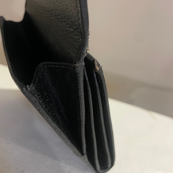 Gucci Black GG Canvas Leather Bifold Wallet Gold Horsebit Hardware - Picture 7 of 14